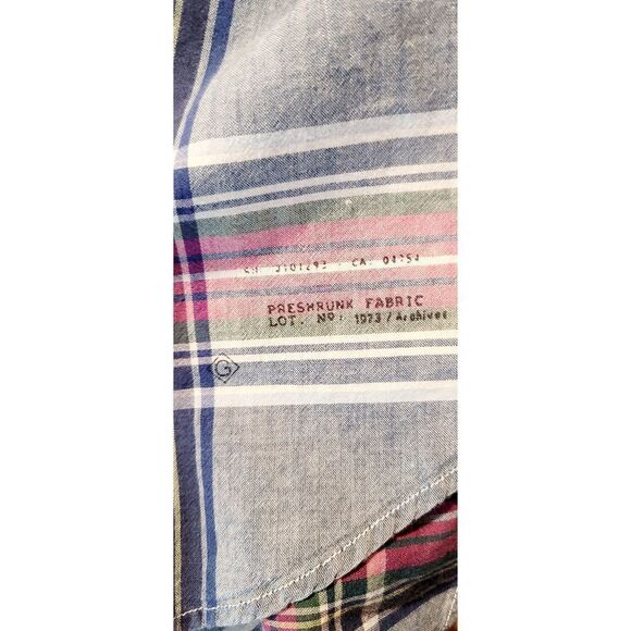 GANT Rugger Indigo Madras Men's Button Down Shirt - Picture 6 of 8